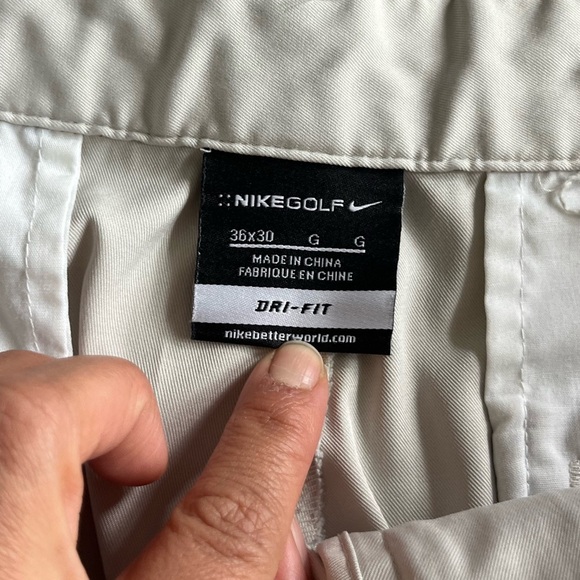 Nike Golf Pants Mens 36 x 30 Khaki Dri Fit Performance Stretch - Picture 4 of 7